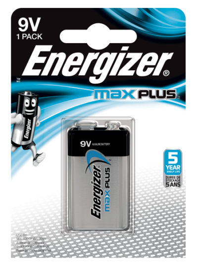 Energizer Max Plus 9V Alkaline Batteries (Pack 1) – E301323303