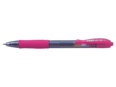 Pilot G-207 Retractable Gel Rollerball Pen 0.7mm Tip 0.39mm Line Pink (Pack 12) - 41101209