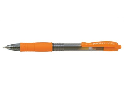 Pilot G-207 Retractable Gel Rollerball Pen 0.7mm Tip 0.39mm Line Orange (Pack 12) - 41101207