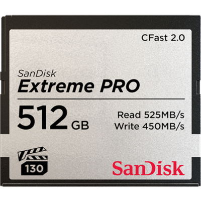 SanDisk Extreme Pro 512GB CFast 2.0 Memory Card