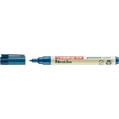 edding 25 EcoLine Permanent Marker Bullet Tip 1mm Line Blue (Pack 10) - 4-25003