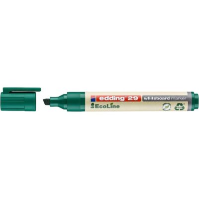 edding 29 EcoLine Whiteboard Marker Chisel Tip 1-5mm Line Green (Pack 10) – 4-29004