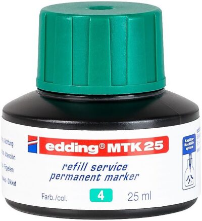 edding MTK 25 Bottled Refill Ink for Permanent Markers 25ml Green – 4-MTK25004