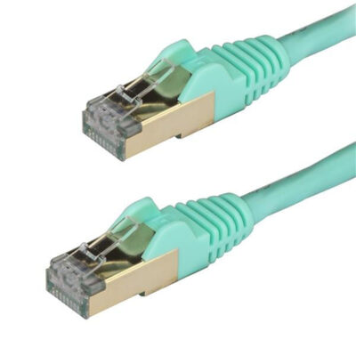StarTech.com 0.5m Aqua Cat6a Ethernet STP Cable
