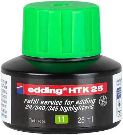 edding HTK 25 Bottled Refill Ink for Highlighter Pens 25ml Green – 4-HTK25011