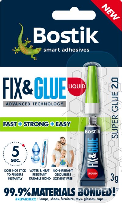 Bostik Fix and Glue Liquid 3g (Pack 6) – 30614760