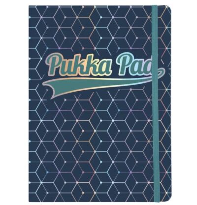 Pukka Pad Glee A5 Casebound Card Cover Journal Ruled 96 Pages Dark Blue (Pack 3) - 8685-GLE