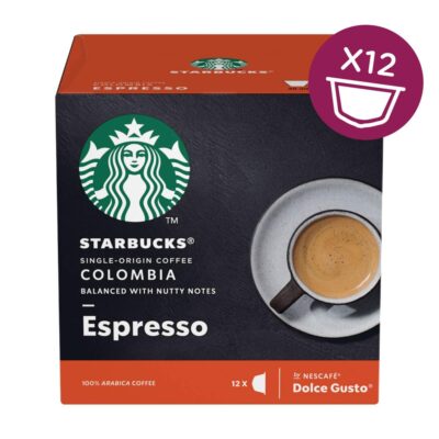 STARBUCKS by Nescafe Dolce Gusto Espresso Colombia Medium Roast Coffee 12 Capsules (Pack 3) – 12397720