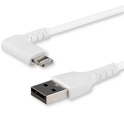 StarTech.com 1m White Angled Lightning to USB Cable
