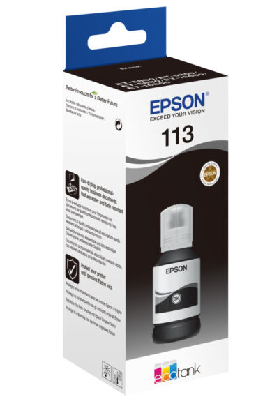 Epson 113 Black EcoTank Ink Bottle 127ml - C13T06B140