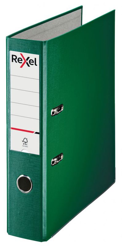 Rexel Lever Arch File Polypropylene ECO A4 75mm Green (Pack 10) 2115718x10