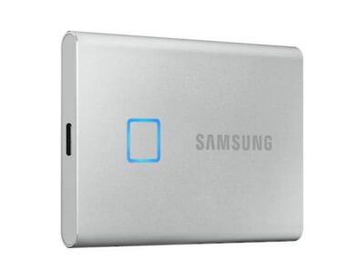 Samsung 1TB T7 Touch USB C Silver NVMe External Solid State Drive