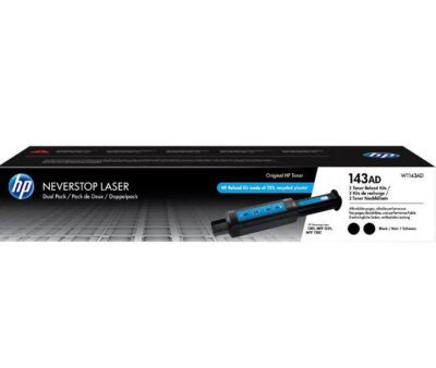 HP 143AD Neverstop Black Standard Capacity Toner 2.5K pages 2 pack for HP Neverstop 1000 / 1200 series - W1143AD