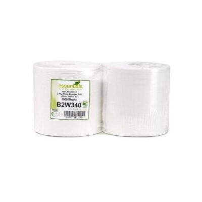 ValueX Bumper Cleaning Roll 2 Ply Recycled 400m White (Pack 2) – 1105022