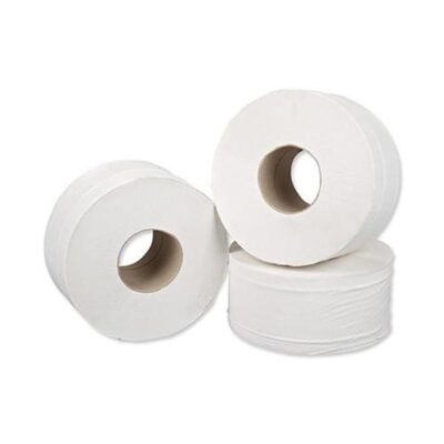 ValueX Mini Jumbo Toilet Roll 2 Ply 200m 76mm Core White (Pack 12) 1105224