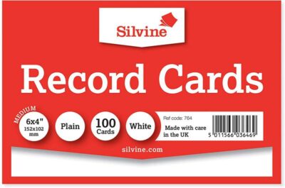 ValueX Record Cards Plain 152x102mm White (Pack 100) – 764