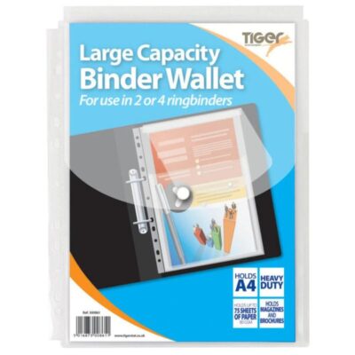 Tiger Large Capacity Punched Pocket With Stud Flap A4 – 300861