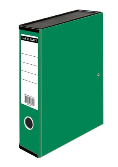 ValueX Box File Paper on Board Foolscap 70mm Capacity 75mm Spine Width Clip Closure Green (Pack 10) – 31814DENTx10