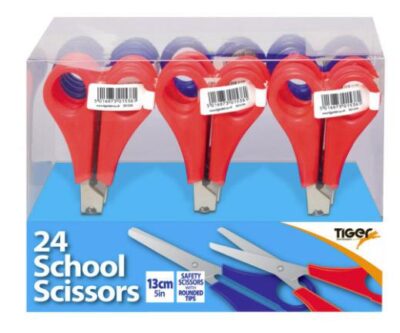 ValueX School Scissors 130mm Assorted Colours (Pack 24) – 301538