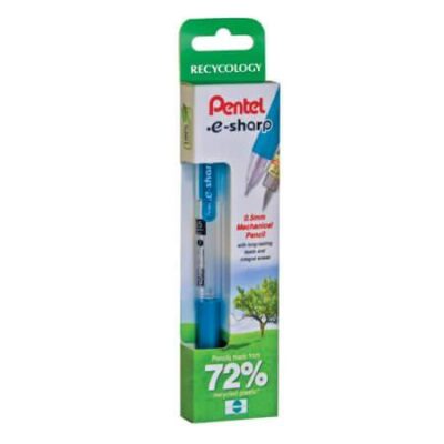 Pentel E Sharp Mechanical Pencil HB 0.5mm Lead Assorted Colour Barrel (Pack 2) – YAZ125/RCY/2M