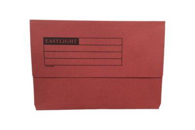 ValueX Document Wallet Manilla Foolscap Half Flap 250gsm Red (Pack 50) – 45918DENT