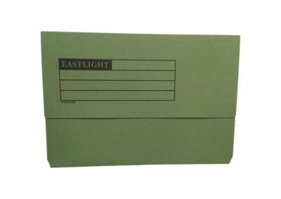 ValueX Document Wallet Manilla Foolscap Half Flap 250gsm Green (Pack 50) – 45914DENT