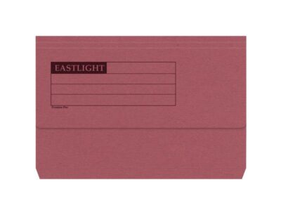 ValueX Document Wallet Manilla Foolscap Half Flap 285gsm Red (Pack 50) – 45118DENT