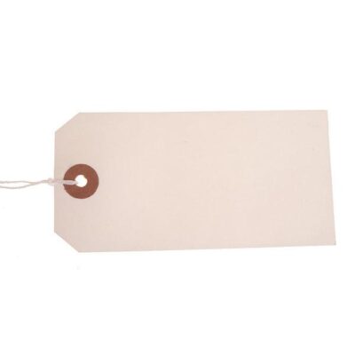 ValueX Reinforced Coloured Strung Tag 120x60mm White (Pack 1000) T257817