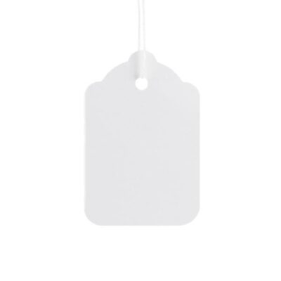 ValueX Reinforced Coloured Strung Tag 48x32mm White (Pack 1000) T257845