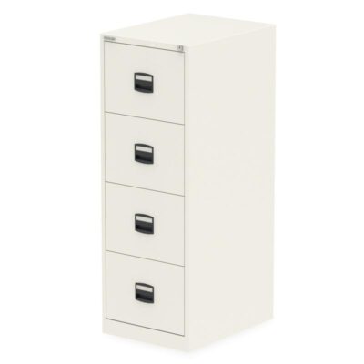 Qube by Bisley 4 Drawer Filing Chalk White BS0011