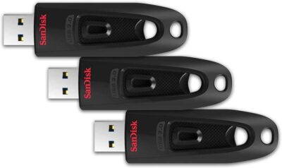 SanDisk Ultra 64GB USB 3.0 Flash Drives 3 Pack