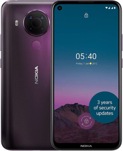 Nokia 5.4 Android 10.0 6.39 Inch UK SIM Free Smartphone with 4GB RAM and 64GB Storage Dual SIM Purple