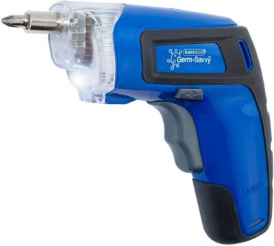 Rapesco Germ-Savvy Antibacterial Cordless Screwdriver 3.6V - Blue 1640