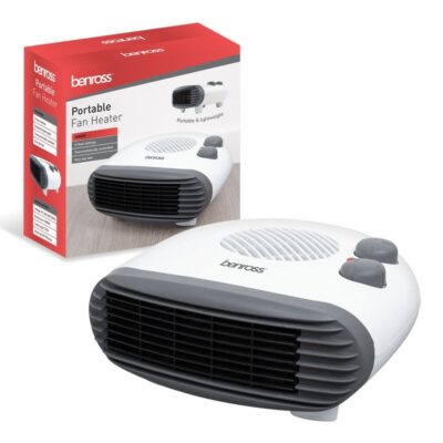 Benross Horizontal Lightweight Fan Heater 2KW with 3 Heat Settings - 0110006