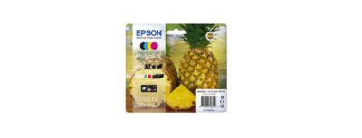 Epson Pineapple 604 Black Cyan Magenta Yellow Standard Capacity Ink Cartridge Multipack 8.9ml + 3 x 4ml (Pack 4) - C13T10H94010