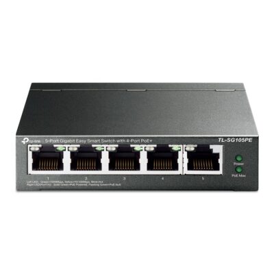 TP Link 5 Port Gigabit Easy Smart Switch with 4 PoE Plus Ports