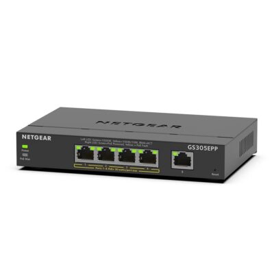 Netgear GS305EPP 5 Port Managed L3 Gigabit Power Over Ethernet Network Switch