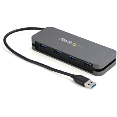 StarTech.com 4 Port USB 3.0 Hub - USB-A to 4 x USB-A - SuperSpeed 5Gbps Portable USB 3.1 Gen 1 Type-A Hub