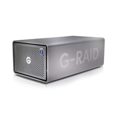 SanDisk G-RAID 2 Disk Array 36TB Thunderbolt 3 USB-C Stainless Steel External Hard Drive