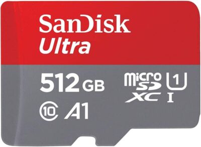 SanDisk Ultra 512GB MicroSDXC UHS-I Class 10 Memory Card and Adapter