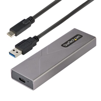 StarTech.com USB-C 10Gbps to M.2 NVMe or M.2 SATA SSD Enclosure Tool-free