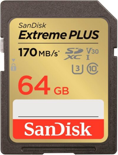 SanDisk Extreme PLUS 64GB UHS-I U3 Class 10 Memory Card