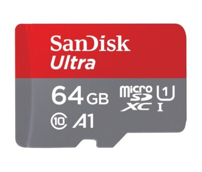 Sandisk Ultra 64GB A1 UHS-I U1 Class10 MicroSDXC Memory Card and Adapter