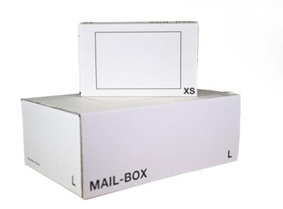LSM Standard Mailing Box 245 x 145 x 43mm XSmall White (Pack 20) – 212111020