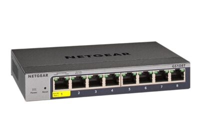 NETGEAR GS108T 8 Port Gigabit Ethernet Smart Managed Pro Switch with Cloud Management