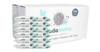 Dada Muma Pure Water Wipes 60 Wipes Per Pack (Pack 12 or 720 wipes) – DM1012
