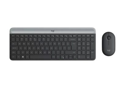 Logitech MK470 Slim USB QWERTY English Keyboard and 1000 DPI Optical Mouse Graphite