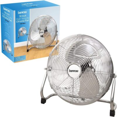 18 Inch High Velocity Tilt Adjustment Chrome Fan - 0110153