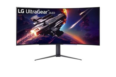 LG 45GR95QE-B UltraGear OLED 44.5 Inch 3440 x 1440 Pixels Wide Quad HD HDMI DisplayPort USB Hub Monitor