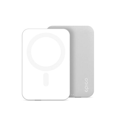 Epico 5000 mAh Magnetic Wireless Power Bank Silver